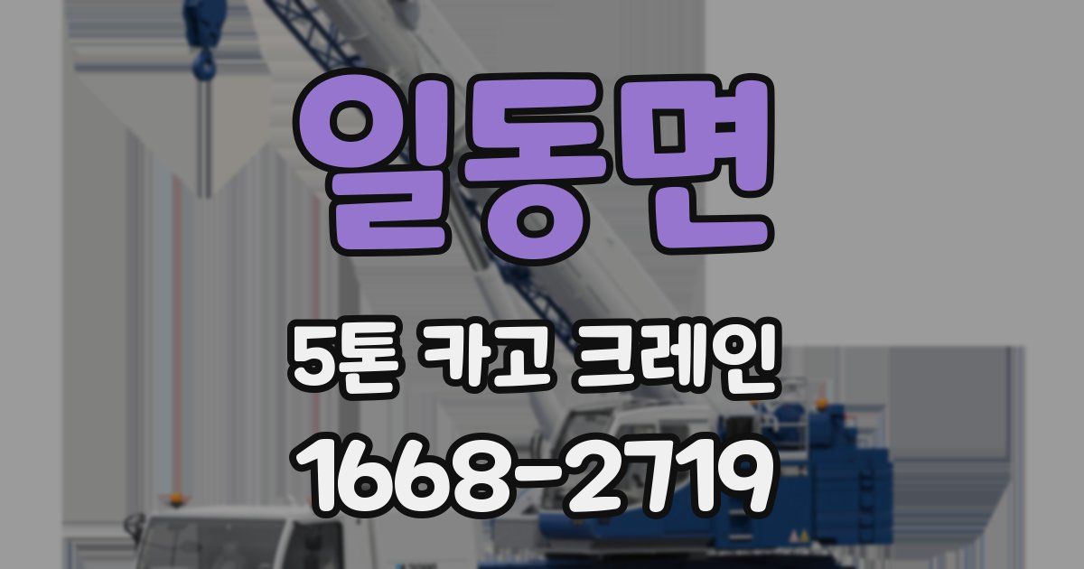 일동면 5톤 카고 크레인