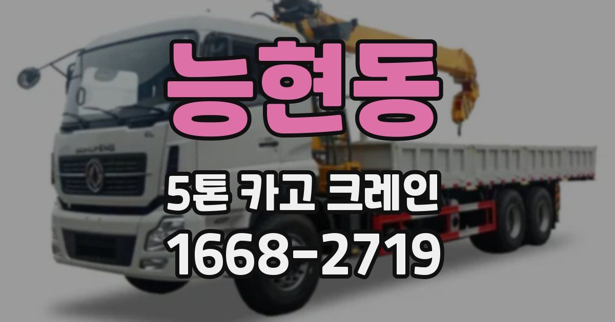 능현동 5톤 카고 크레인