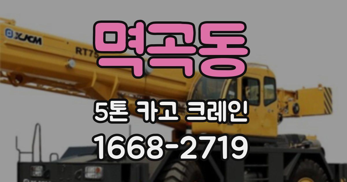 멱곡동 5톤 카고 크레인