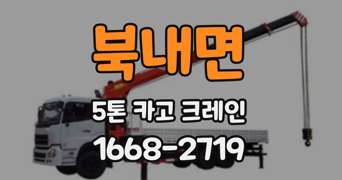 북내면 5톤 카고 크레인