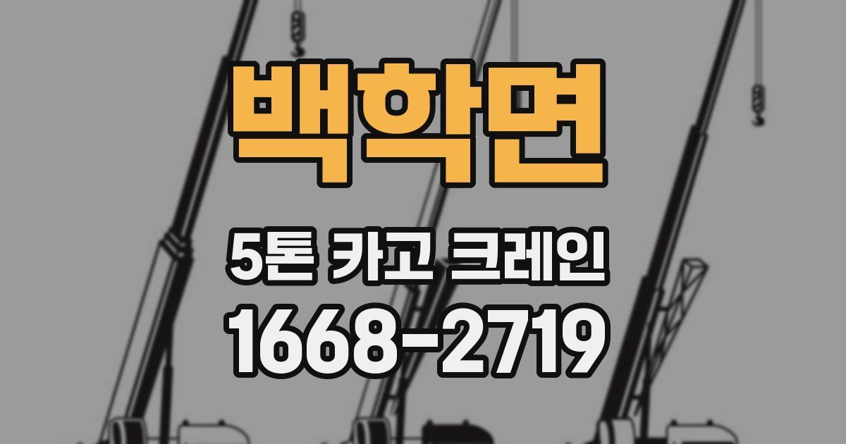 백학면 5톤 카고 크레인