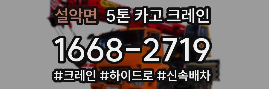 설악면 5톤 카고 크레인