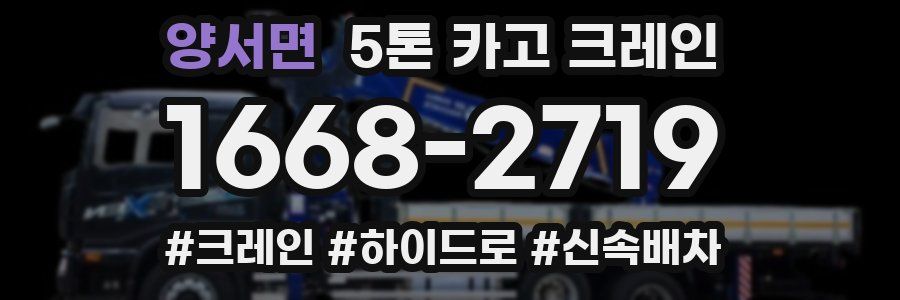양서면 5톤 카고 크레인