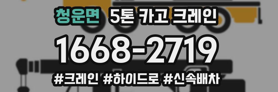 청운면 5톤 카고 크레인