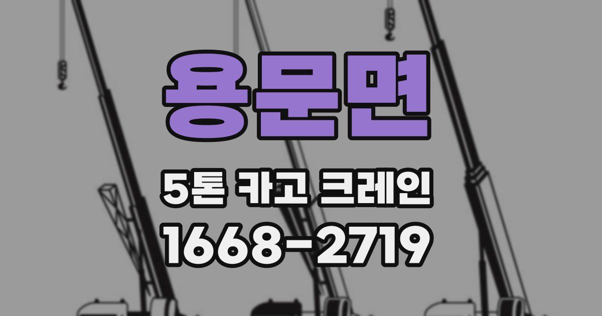 용문면 5톤 카고 크레인