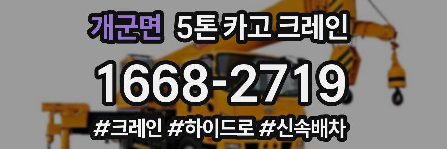 개군면 5톤 카고 크레인