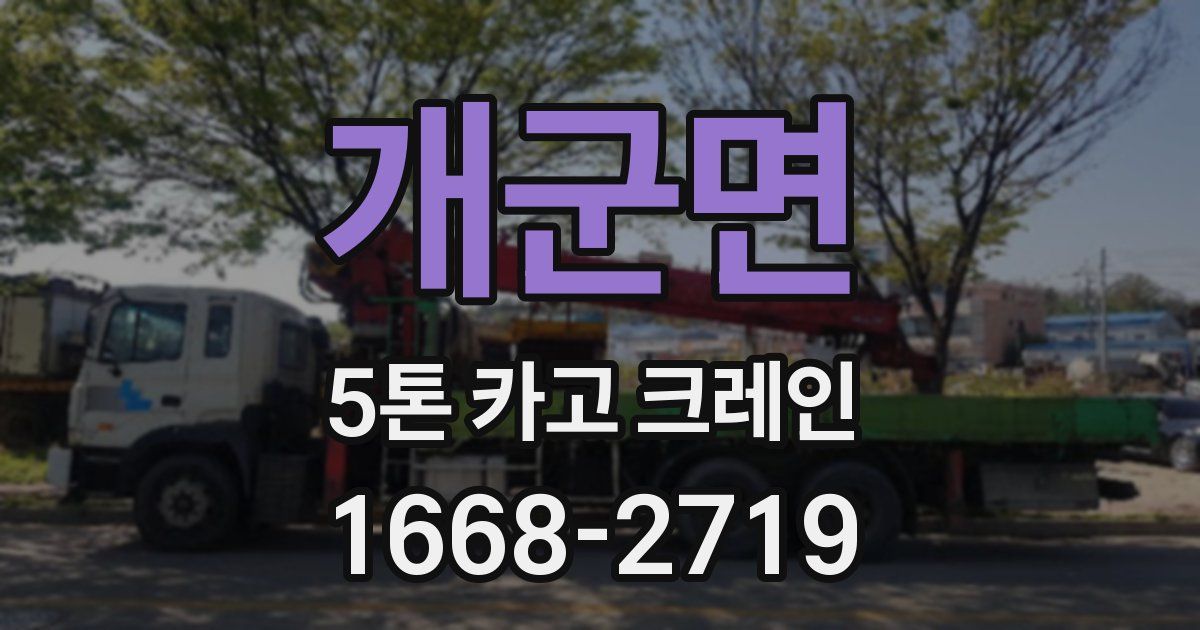 개군면 5톤 카고 크레인