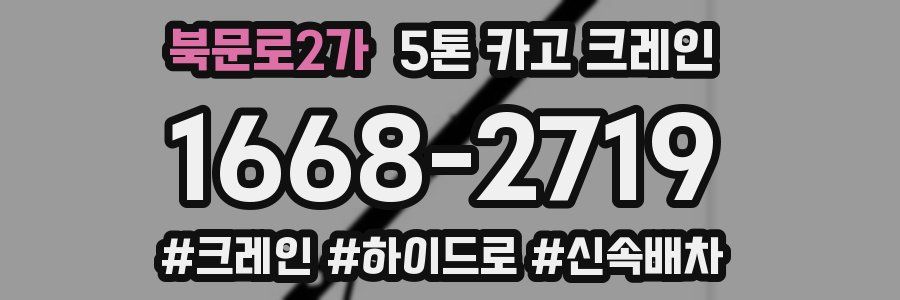 북문로2가 5톤 카고 크레인