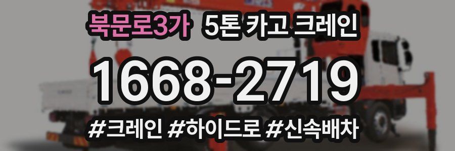북문로3가 5톤 카고 크레인