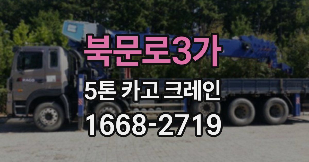 북문로3가 5톤 카고 크레인