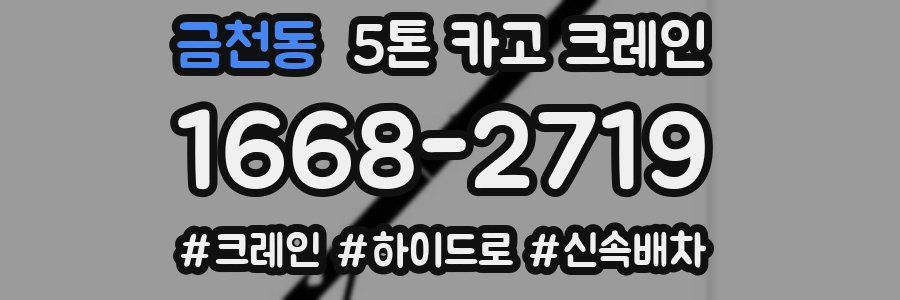 금천동 5톤 카고 크레인