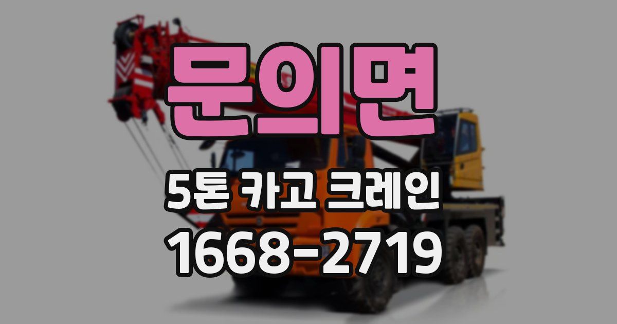 문의면 5톤 카고 크레인