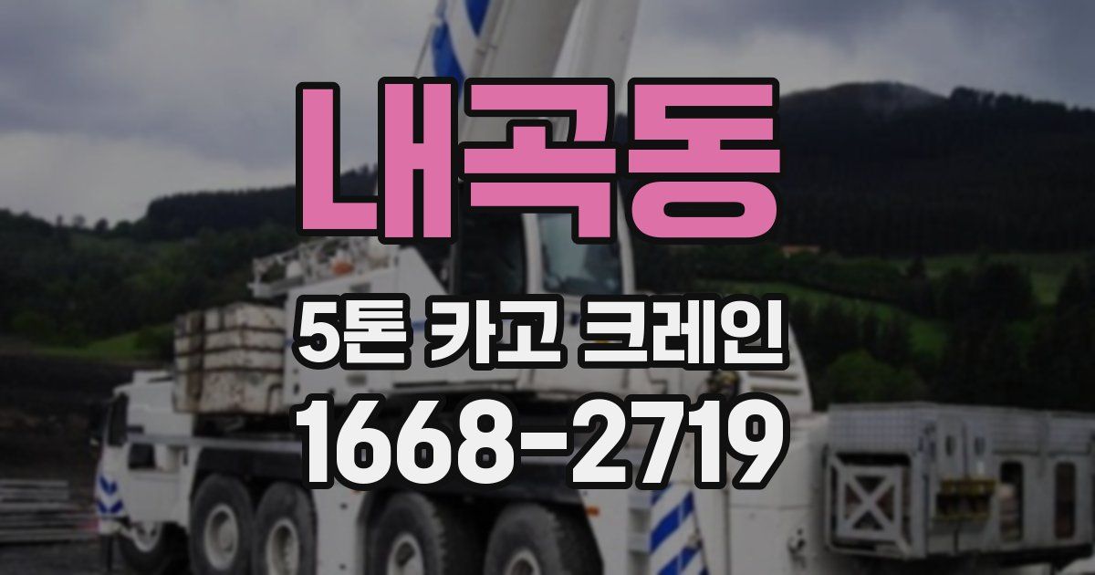 내곡동 5톤 카고 크레인