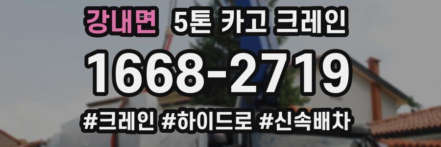 강내면 5톤 카고 크레인