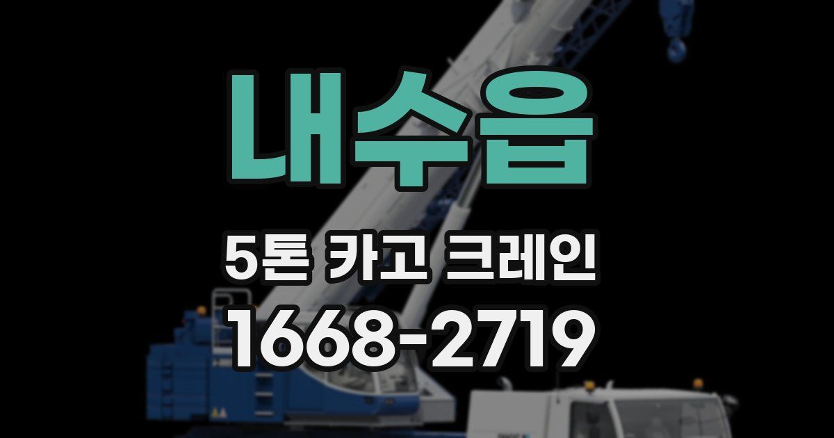 내수읍 5톤 카고 크레인
