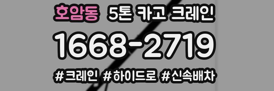 호암동 5톤 카고 크레인