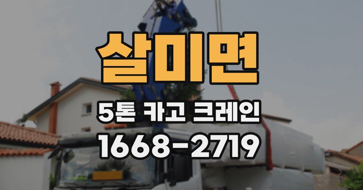 살미면 5톤 카고 크레인