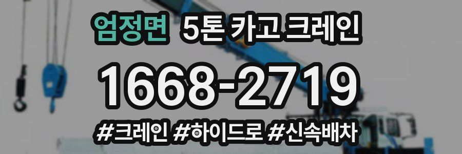 엄정면 5톤 카고 크레인