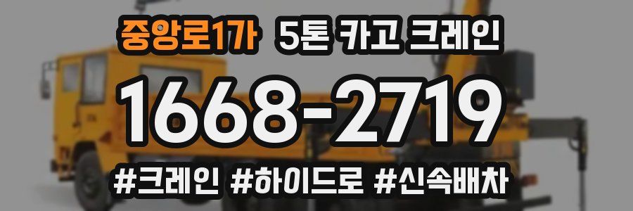 중앙로1가 5톤 카고 크레인