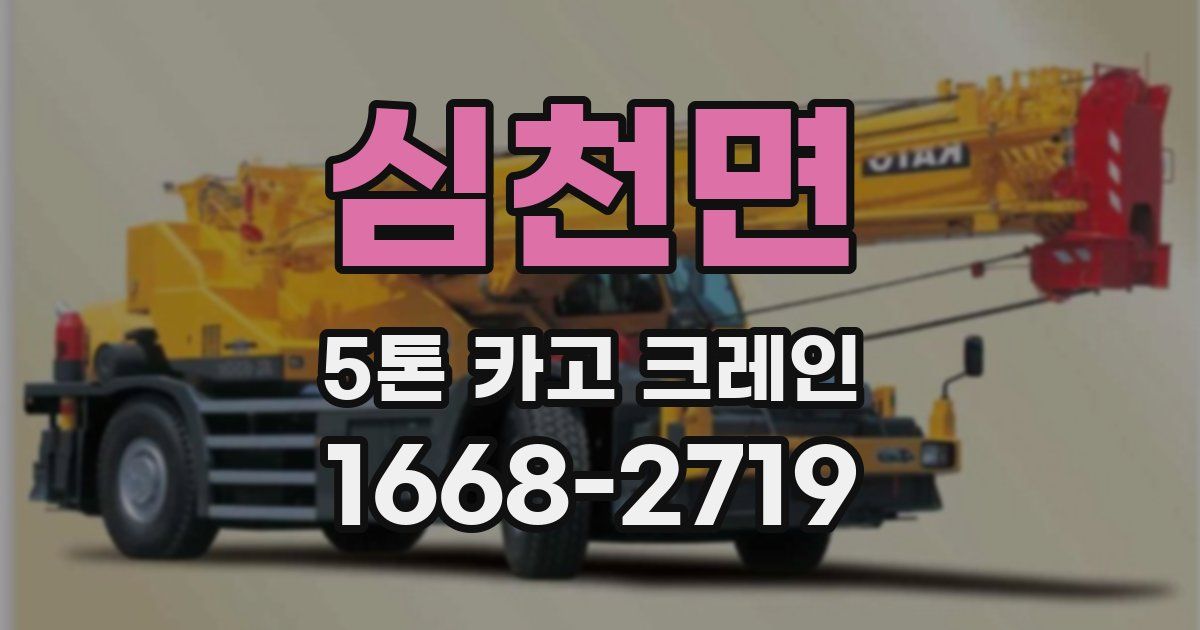 심천면 5톤 카고 크레인