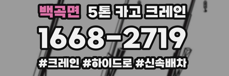 백곡면 5톤 카고 크레인