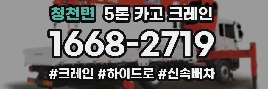 청천면 5톤 카고 크레인