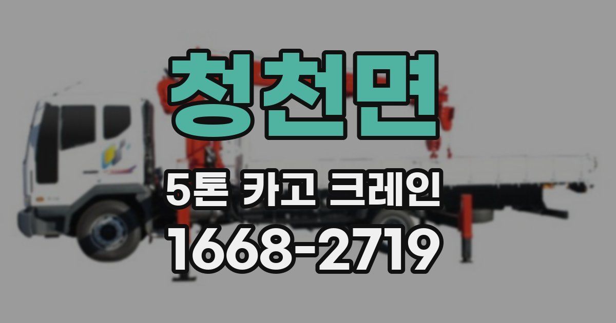 청천면 5톤 카고 크레인