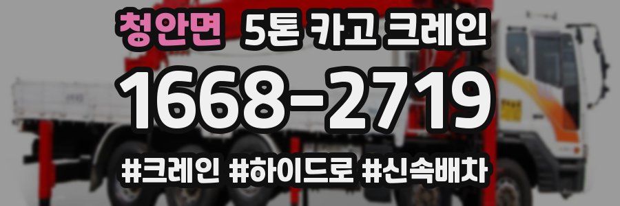 청안면 5톤 카고 크레인