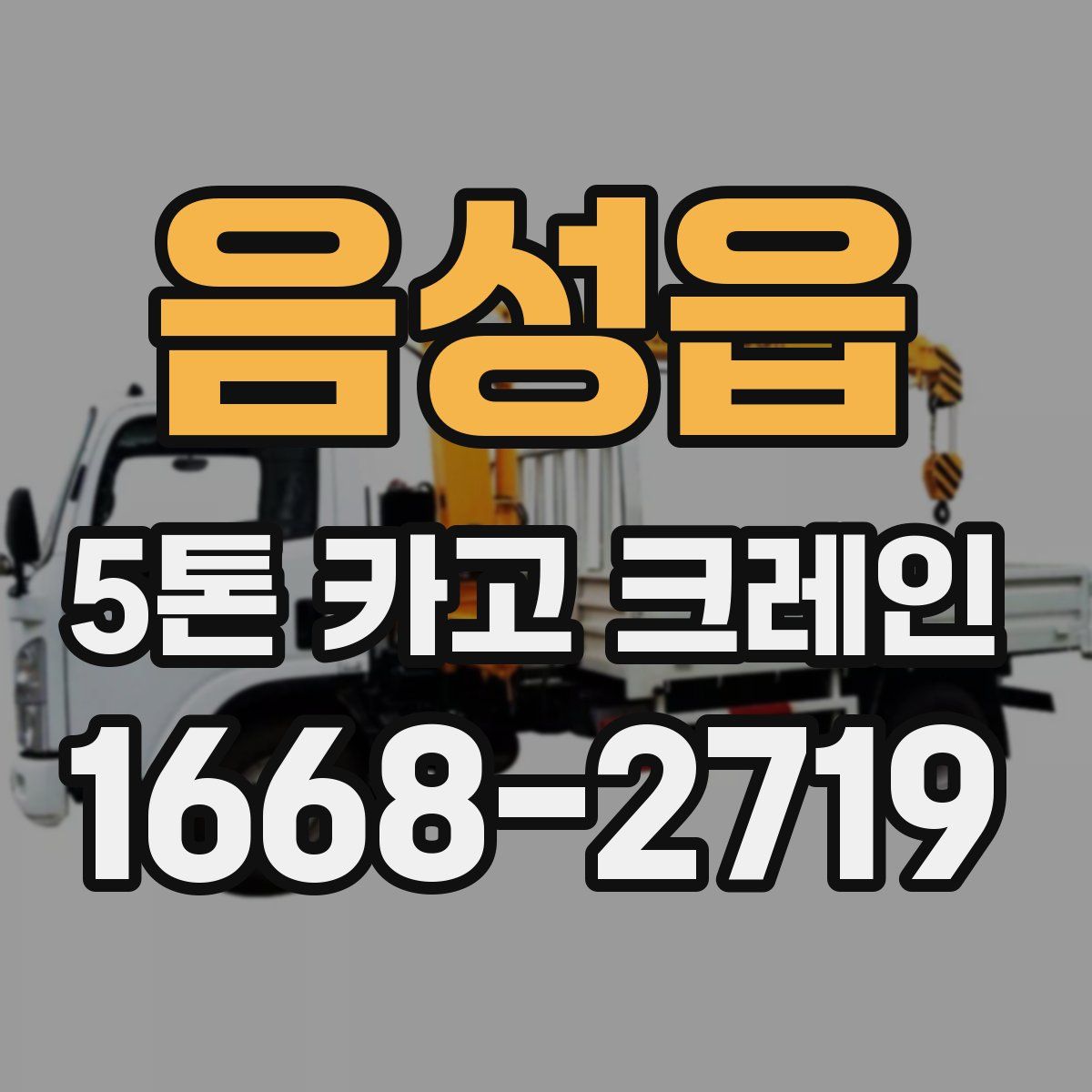 음성읍 5톤 카고 크레인