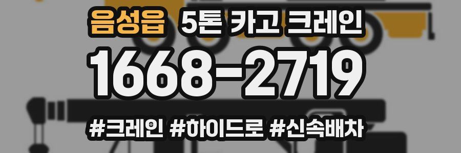 음성읍 5톤 카고 크레인