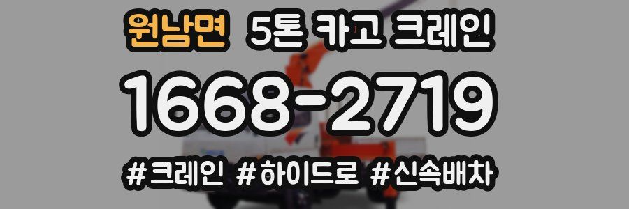 원남면 5톤 카고 크레인