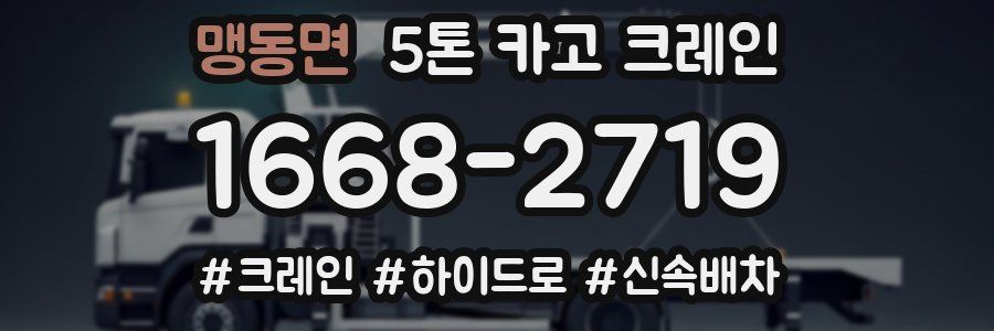 맹동면 5톤 카고 크레인