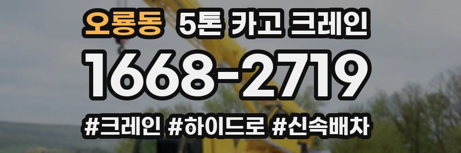 오룡동 5톤 카고 크레인