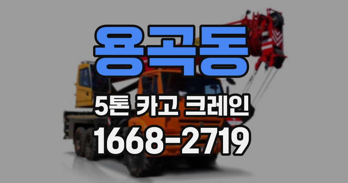 용곡동 5톤 카고 크레인