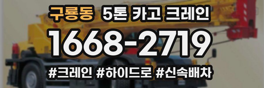 구룡동 5톤 카고 크레인