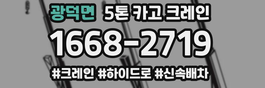 광덕면 5톤 카고 크레인