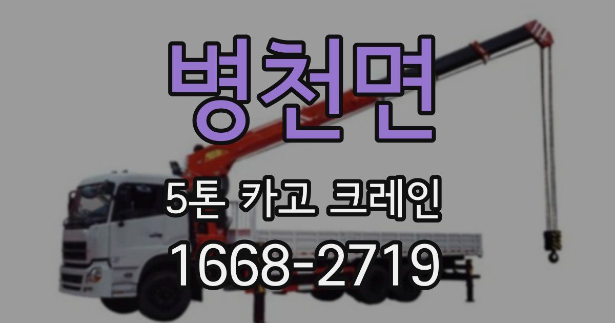 병천면 5톤 카고 크레인