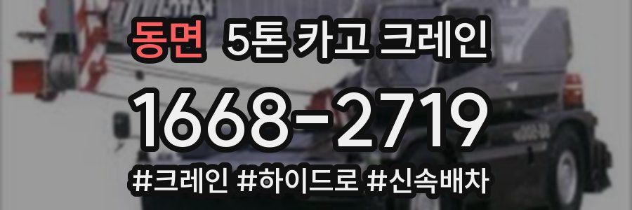동면 5톤 카고 크레인