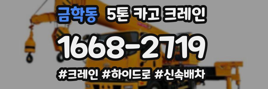 금학동 5톤 카고 크레인