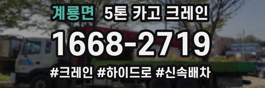 계룡면 5톤 카고 크레인