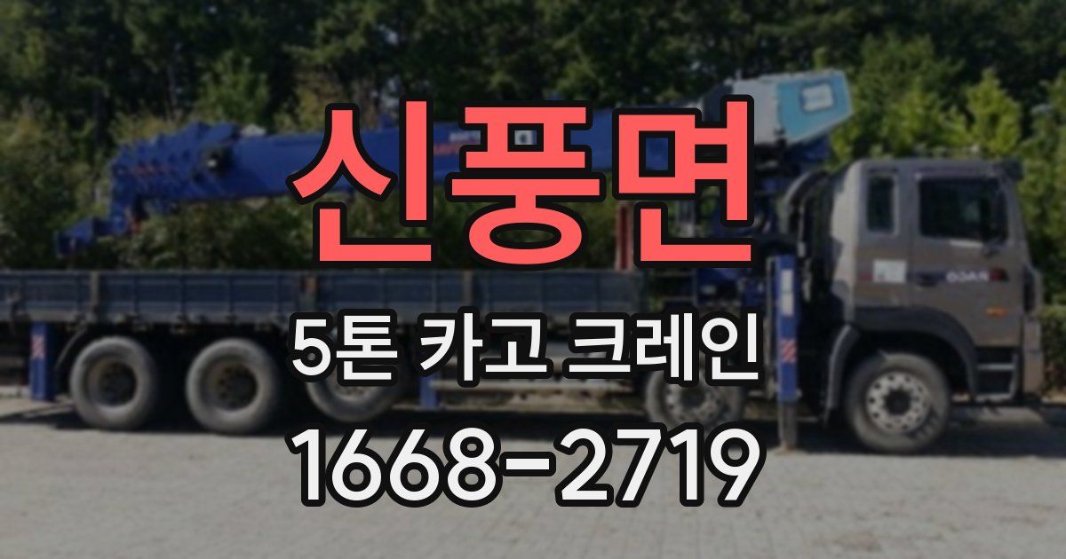 신풍면 5톤 카고 크레인