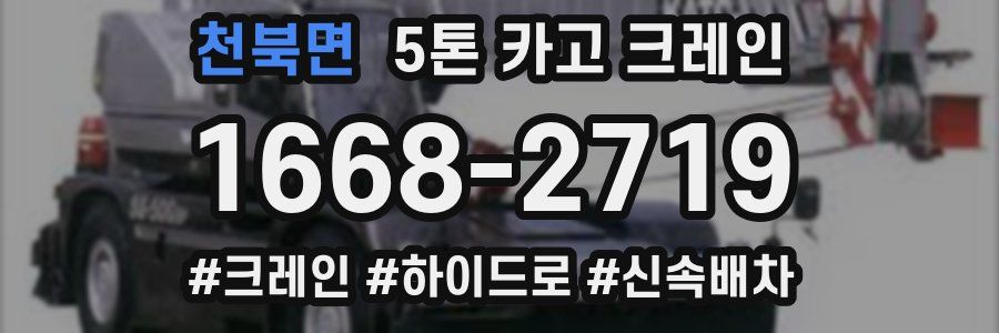 천북면 5톤 카고 크레인