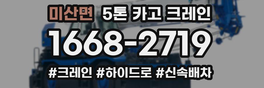 미산면 5톤 카고 크레인