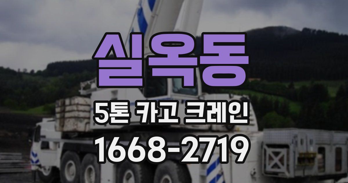 실옥동 5톤 카고 크레인