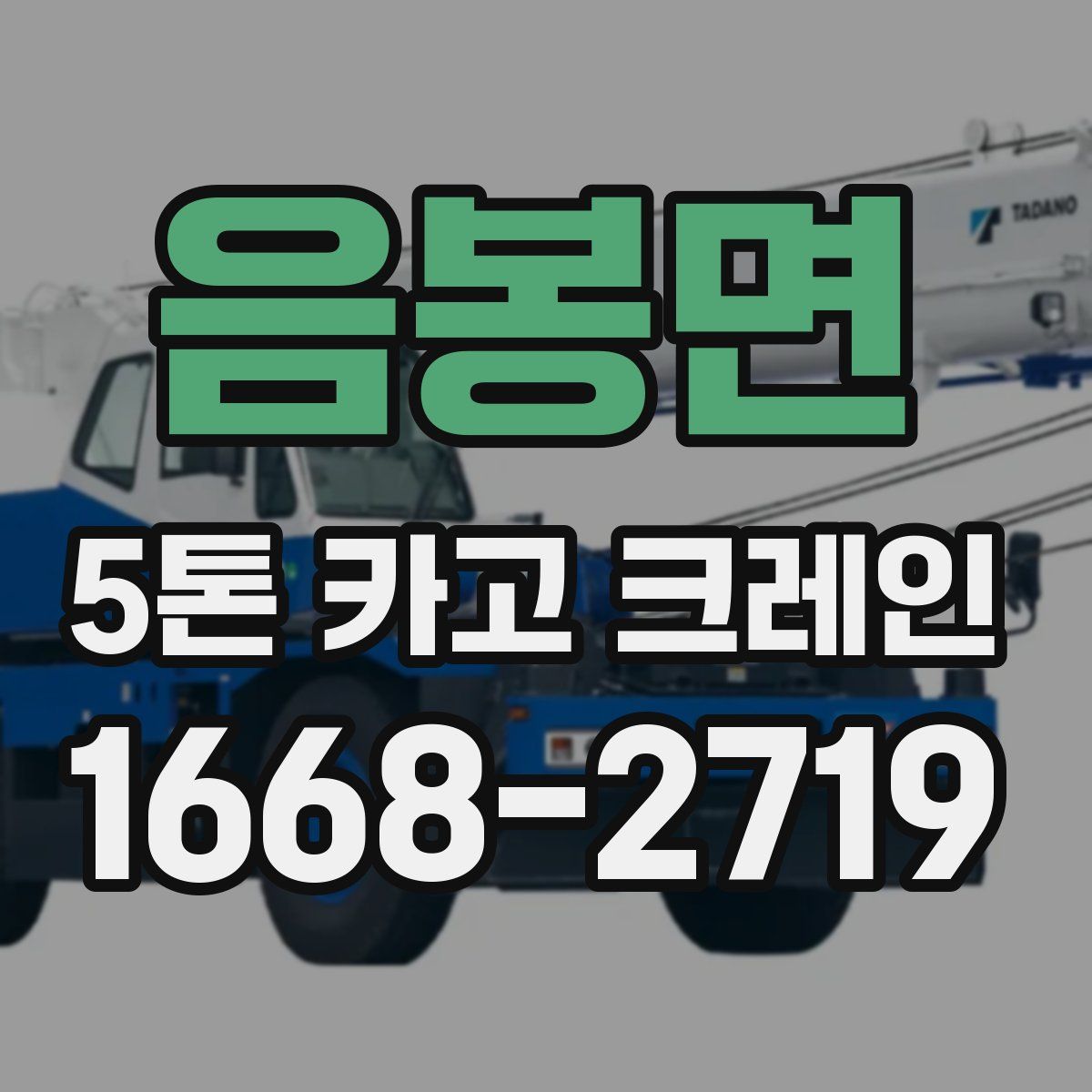 음봉면 5톤 카고 크레인