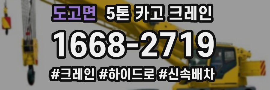 도고면 5톤 카고 크레인
