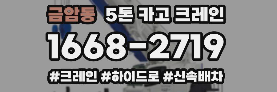 금암동 5톤 카고 크레인