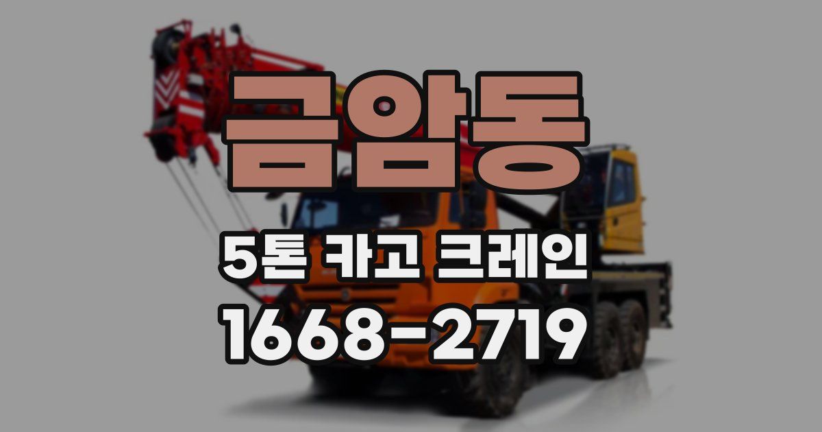 금암동 5톤 카고 크레인