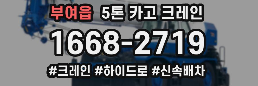 부여읍 5톤 카고 크레인