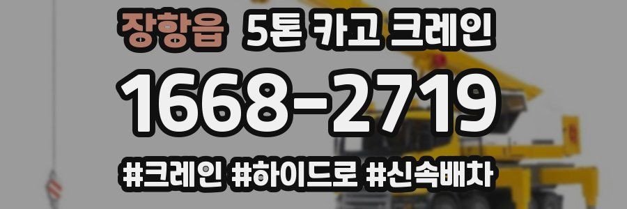 장항읍 5톤 카고 크레인
